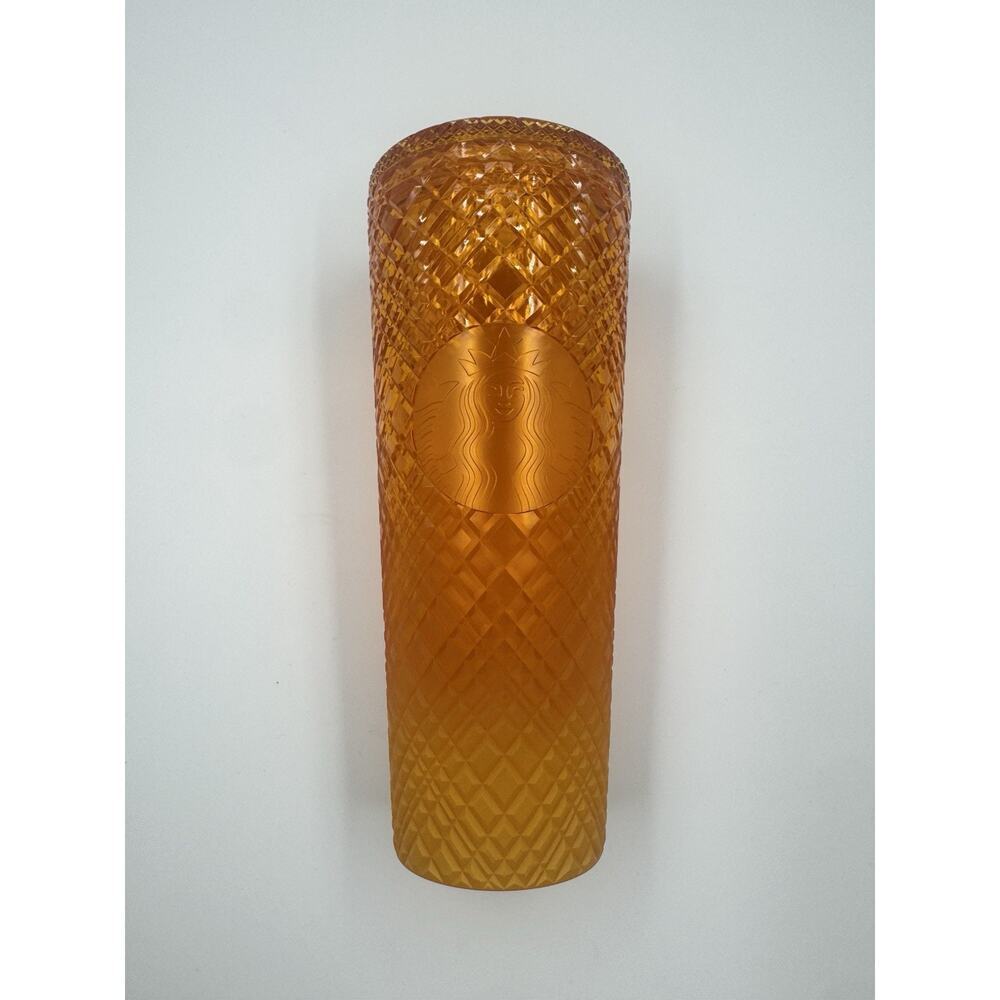 Starbucks cold venti 24 oz cup Yellow Mango jewell tumbler‎ summer 2022 Release